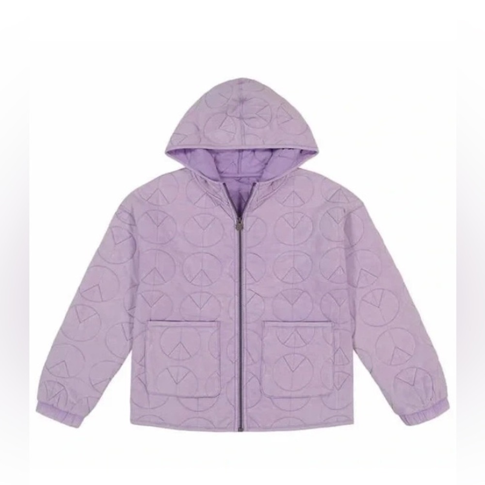 NWT Lucky Brand Youth Light Weight Full Zip Hoodie Purple Youth
